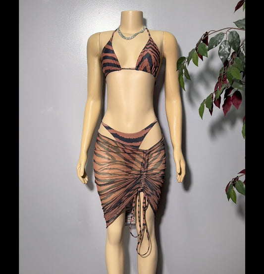 Tiger Girl Swimsuit 3 Piece Set